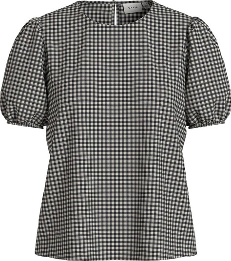 Vila - Bluse viTerni O-neck S/S - Brun