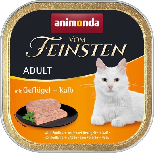 Animonda Vom Feinsten Våtfôr Adult Fjærkre Og Kalv 6 X 100 G