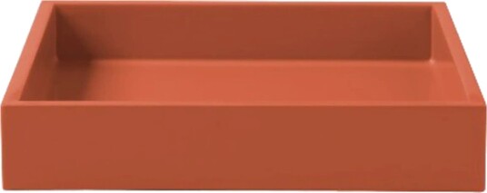 Mojoo Lux Lacquer Tray   Orange   19X19X3.5