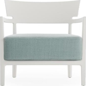 Kartell CARA MAT Utendørs Lenestol Hvit/salvie Kartell CARA MAT Utendørs Lenestol Hvit/salvie