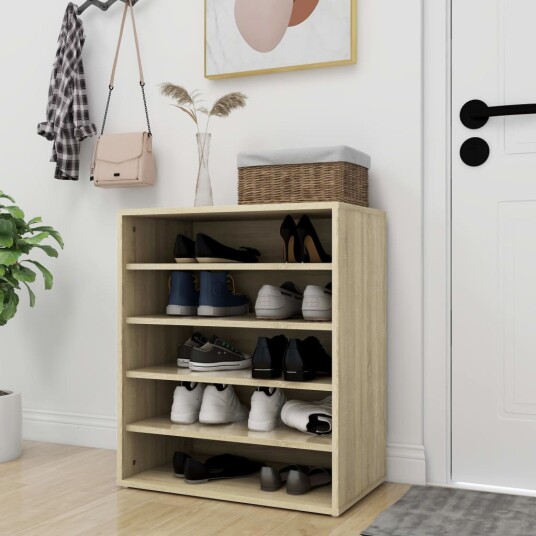 vidaXL Skoskap sonoma eik 60x35x70 cm sponplate vidaXL Skoskap sonoma eik 60x35x70 cm sponplate