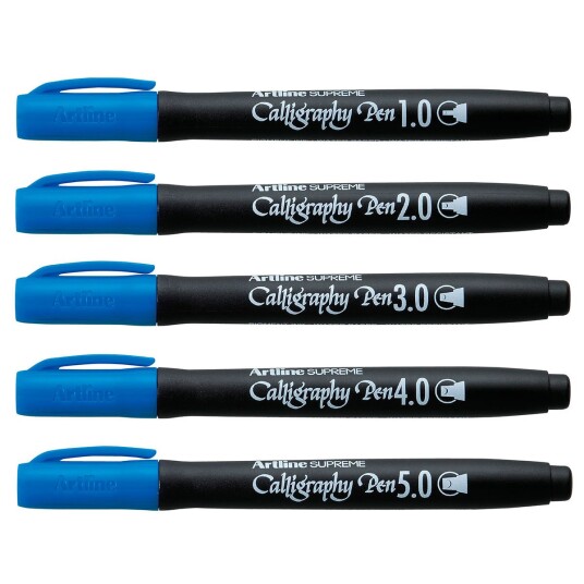 Artline Supreme Kalligrafipenn 5 Stk Blå