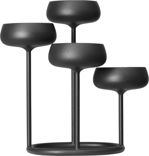 Iittala  Nappula kandelaber lysestake 25x26 cm grå