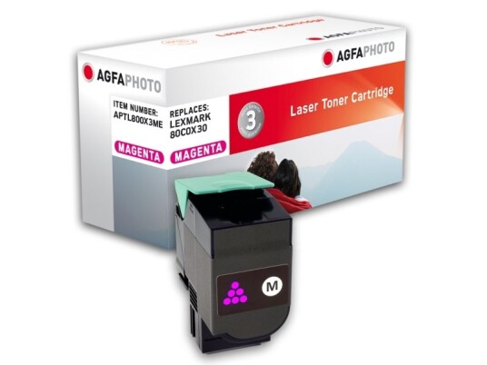 Agfaphoto - Magenta - Kompatibel - Tonerpatron (Alternativ For: Lexmark 800X3, Lexmark 80C0x30) - For Lexmark Cx510de, Cx510de Spr Columbia, Cx510dhe, Cx510dthe