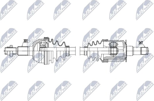 NTY NPW-CH-161 Drivaksel