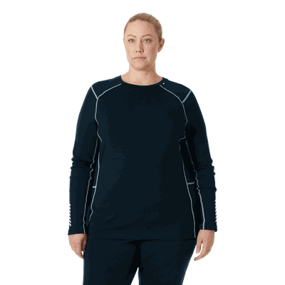 Helly hansen Lifa Merino Midweight Crew Plus ulltrøye dame Mørk blå X3/Xxxl