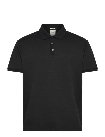Calvin Klein Ss Tonal Stripe Polo Black S