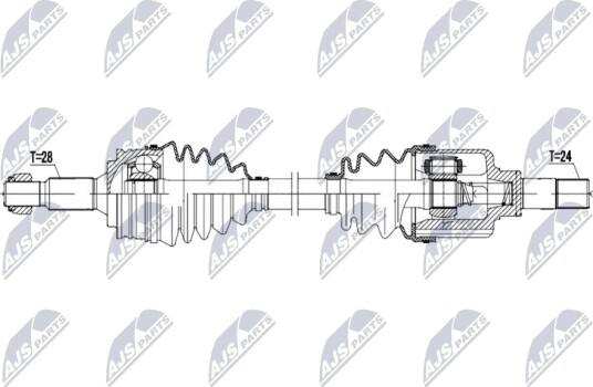 NTY NPW PE 131 Drivaksel