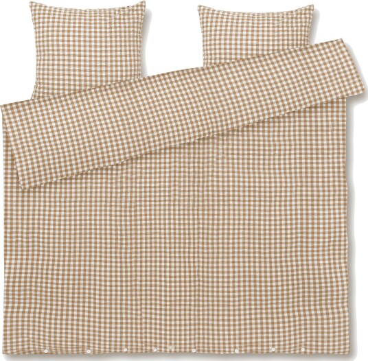 Juna Bæk&Bølge Sengetøj 200X220 Cm Karamel/Off White Dk   Beige   200X220CM