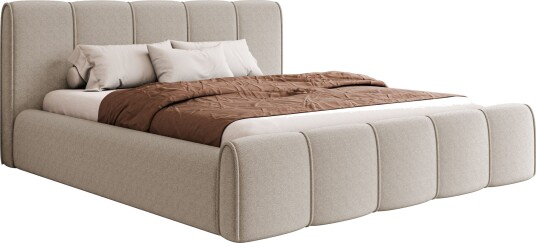Varlinor Sengeramme 200x200 cm med Oppbevaring Beige