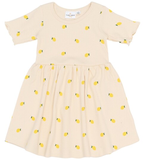 The New Tnstsmilla S_S Rib Dress Yellow 98 The New Tnstsmilla S_S Rib Dress Yellow 98