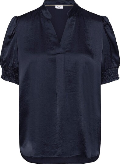 Saint Tropez Bluse PananSZ SS Blouse Blå