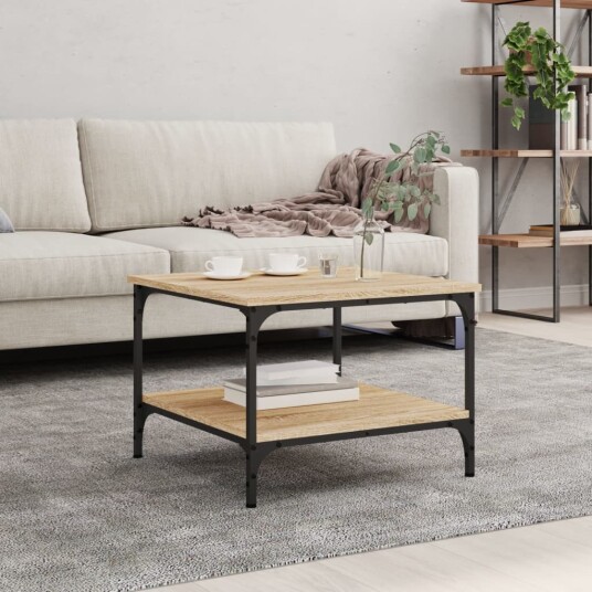 Salongbord sonoma eik 55x55x40 cm konstruert tre