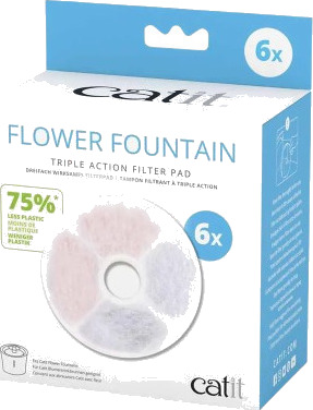 Catit Vannbløtgjøringsfilter Triple Action 6 Pakning Katt Matplassen 43739