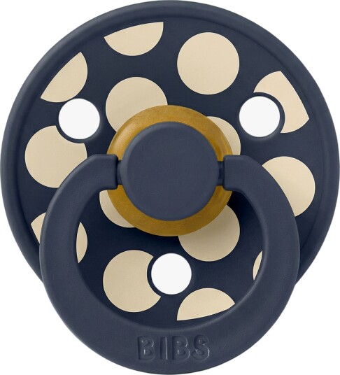 BIBS Studio Colour Smokk Polka Mega Lateks Str. 3, Deep Space/Ivory