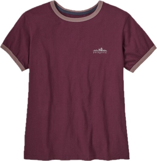 Patagonia W"s Fitz Roy Foothills Ringer Tee Berry Fig M