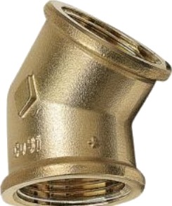 Purafit Vinkl.1/2 Mf/Mf.45° .Siliciumbronze.Blyfri.