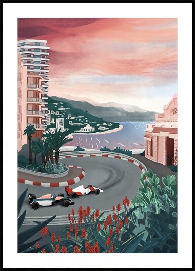 Monaco Circuit Poster Plakat / 50x70cm