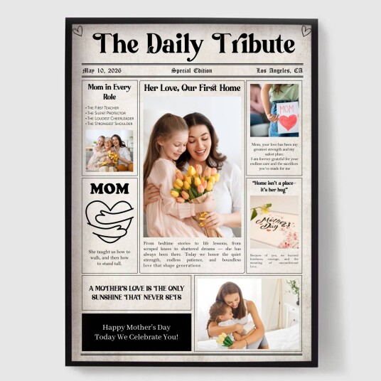 Namly Design Personalisert Plakat Morsdag Avis POSTERRSD8J8