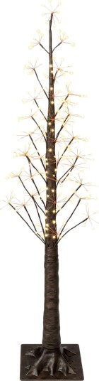 vidaXL Stjerneformet juletre Brun 150 cm Plast 304 LED-lys