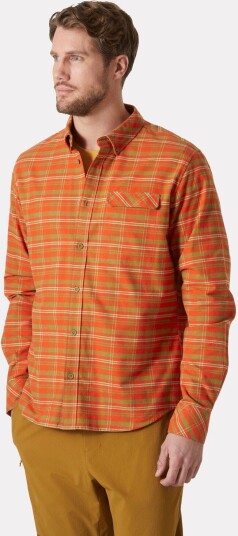 Helly Hansen Herre Klassisk Check Lange Ermer Flanellskjorte Oransje S Helly Hansen Herre Klassisk Check Lange Ermer Flanellskjorte Oransje S