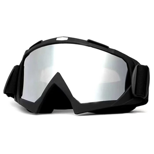Skibriller Sølv Speil Glass Matt Svart