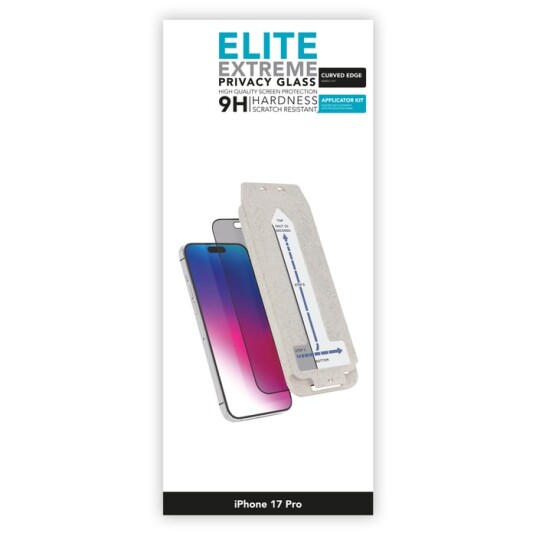Linocell Elite Extreme Curved Privacy Skjermbeskytter for iPhone 17 Pro