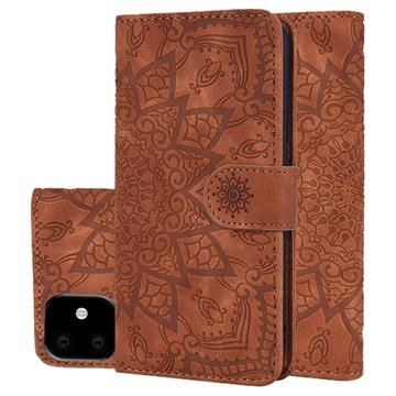 Mandala Series iPhone 11 Lommebok-deksel Brun