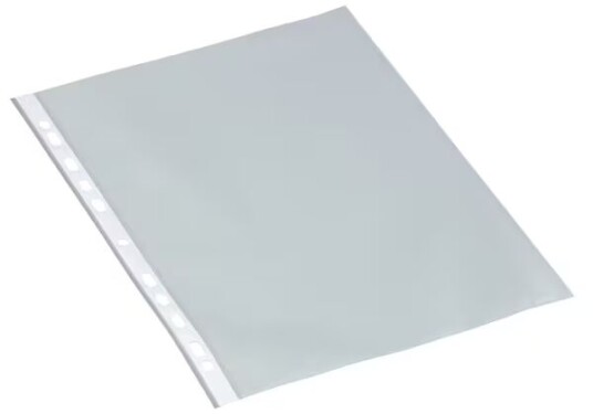 Plastlommer A4 åben top 0,09mm PP med præg - 100 stk.