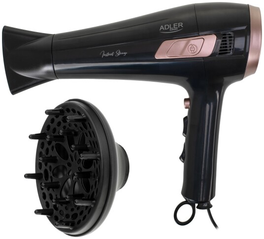 Adler AD 2283 Hårtørrer med Diffuser 2400W 3 Temperaturinnstillinger Sort Adler AD 2283 Hårtørrer med Diffuser 2400W 3 Temperaturinnstillinger Sort