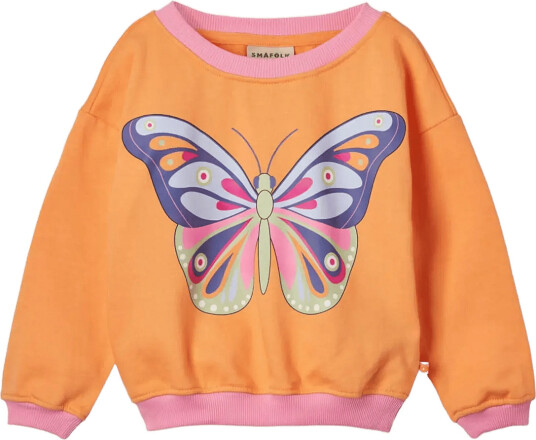 Småfolk Sweatshirt With Butterfly Orange 98 104