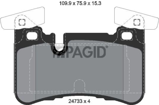 PAGID T2043N Bremseklosser
