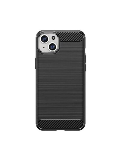 Hurtel Flexible Carbon Pattern Case for iPhone 15 Plus Carbon Case   Black