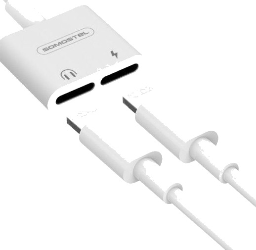 Somostel Sms-Bz05 Usb-Adapter: Lightning – Lightning X2, Hvit (28265)