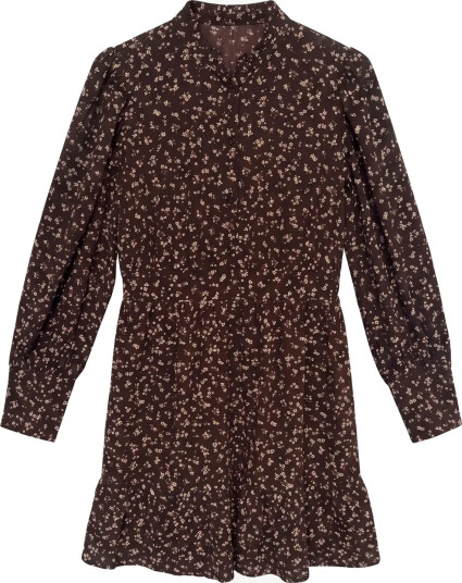 Vero Moda Aware Noelle Long Sleeve High Neck Short Dress Brun S