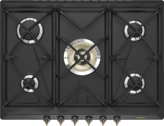 Smeg Colonial Gasskokeplate 70 cm med 5 kokesoner og Touchkontroll Smeg Colonial Gasskokeplate 70 cm med 5 kokesoner og Touchkontroll