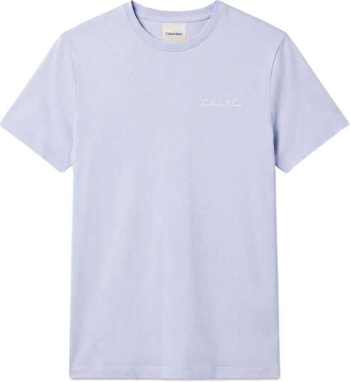 Calvin Klein Script S/S Crew Neck Blue S