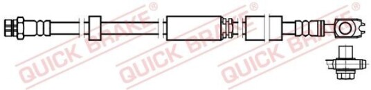 Bremseslange QUICK BRAKE 58.892X Bremseslange QUICK BRAKE 58.892X
