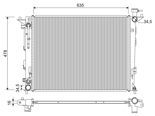 Radiator VALEO 701354 Radiator VALEO 701354