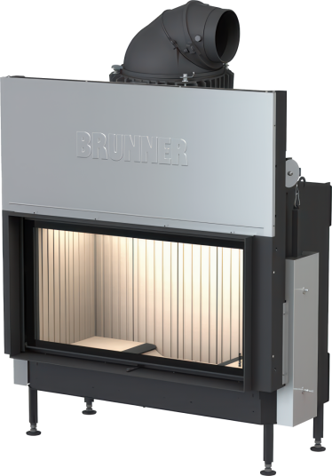 Brunner BKH 5.0 (50 98) Peisinnsats Svart Rett vegg m/ hevedør Brunner BKH 5.0 (50 98) Peisinnsats Svart Rett vegg m/ hevedør
