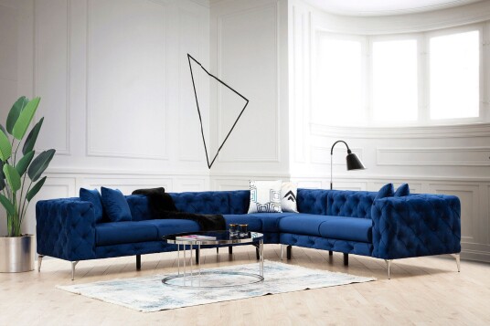 Beachport Hjørnesofa 6 seters Blå Beachport Hjørnesofa 6 seters Blå