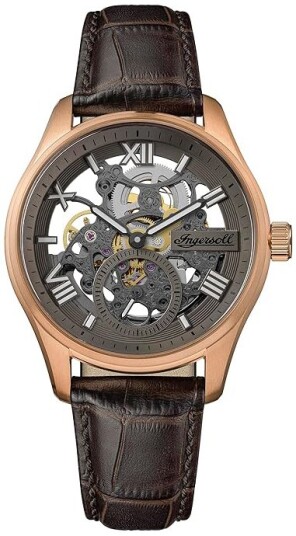Ingersoll Herreklokke I17402 The Maverick Grå/Lær Ø40 mm