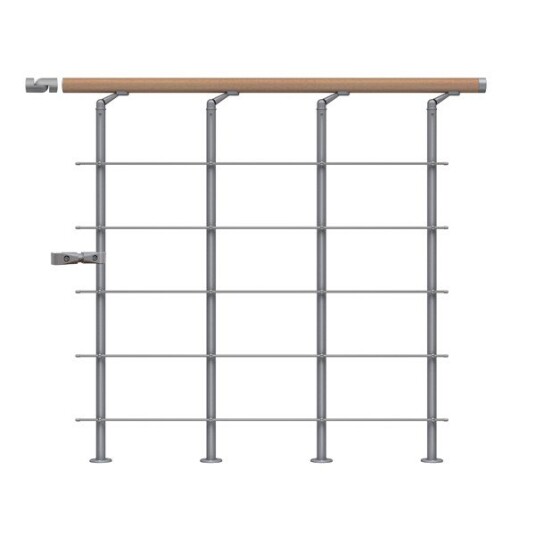 Dolle Gelender Til Repos Style6 Bøk Oljet Startkit Pearl Grey