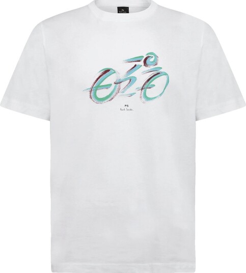 PS Paul Smith Mens Reg Fit T Shirt Cyclist   01_WHITE   XXL