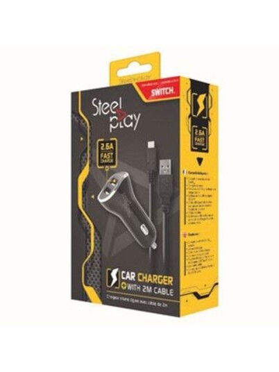 Steelplay Bilstrømadapter med 2 USB-porter for Nintendo Switch