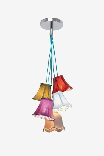 KARE Design   Taklampe Saloon Flowers 5   Flerfarget