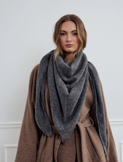 Noella Loena Knit Scarf   Grey   ONE SIZE