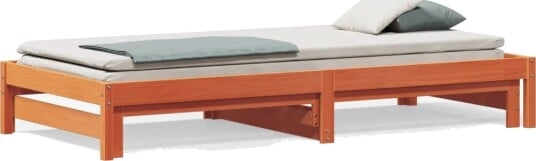Uttrekkbar dagseng voksbrun 90x200 cm heltre furu 8721012362192 Uttrekkbar dagseng voksbrun 90x200 cm heltre furu 8721012362192