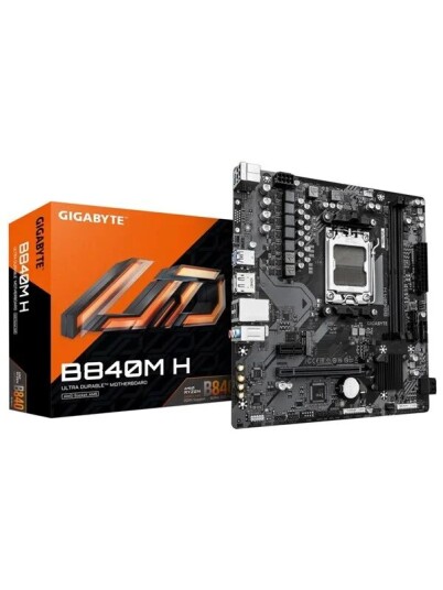 Gigabyte B840M H Hovedkort AM5 Micro ATX med DDR5, USB 3.2 Gen 1 og HD-Lyd