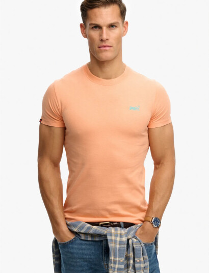 Superdry Essential Logo Emb Tee Coral XXL Superdry Essential Logo Emb Tee Coral XXL